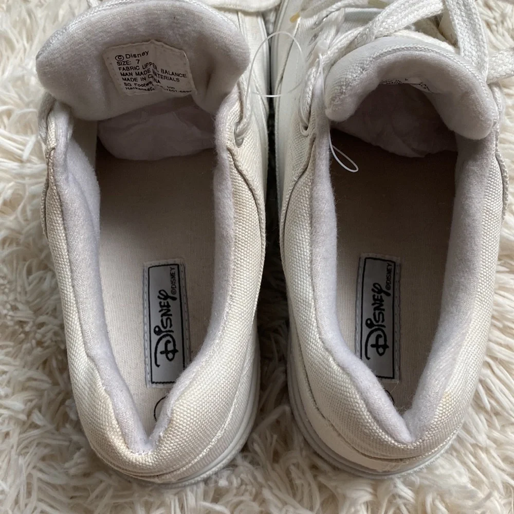 🎉2XHP🎉 Disney Vintage Mickey Mouse Canvas Sneakers 💗 White - Picture 15 of 16
